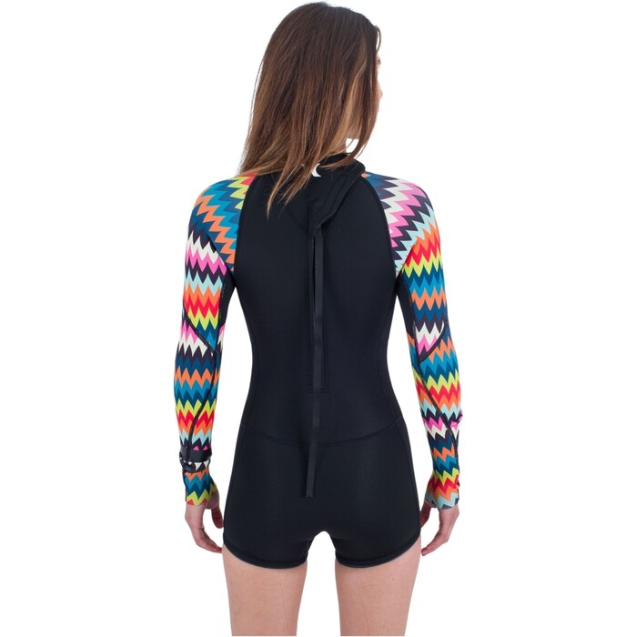 2024 Hurley Womens Advant 2mm Back Zip Shorty Springsuit WSS0013222 - Chevron